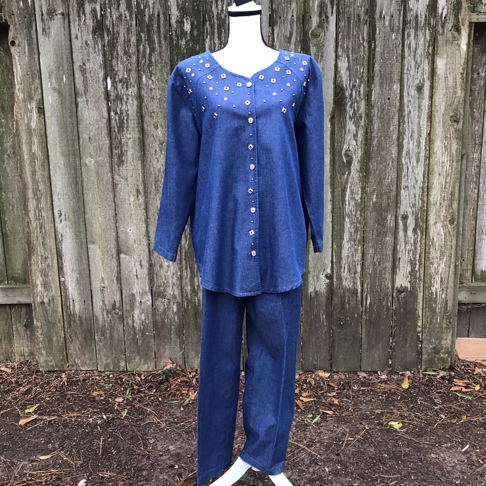 Jean Denim 2 Pc Rodeo Outfit Set Size 16